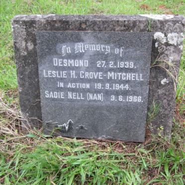 MITCHELL Leslie H. Grove -1944 :: MITCHELL Desmond John Grove -1939 :: NELL Sarah -1966
