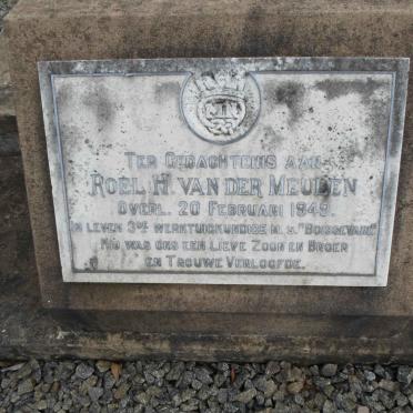 MEULEN Roel H., van der -1949