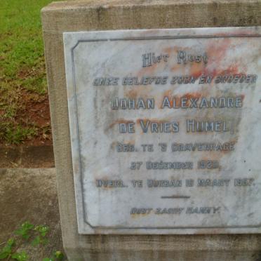 HUMEL Johan Alexandre de Vries 1920-1957