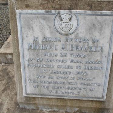 BRACKEN Michael A. -1952