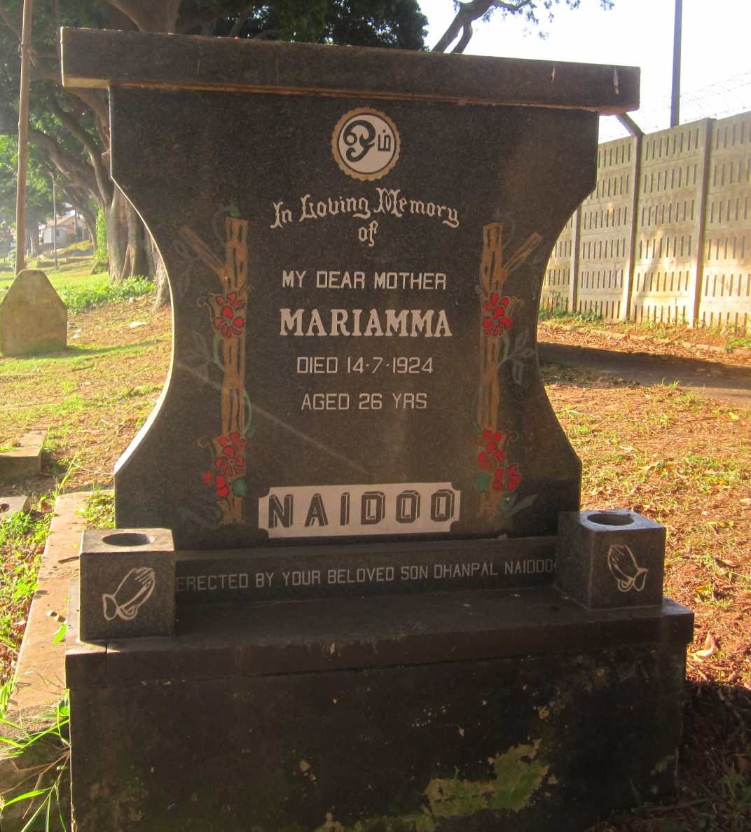 NAIDOO Mariamma -1924