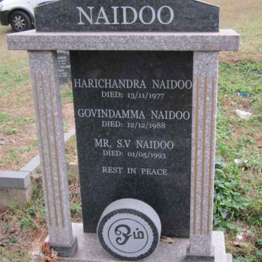 NAIDOO Harichandra -1977 :: NAIDOO Govindamma -1988 :: NAIDOO S.V. -1993