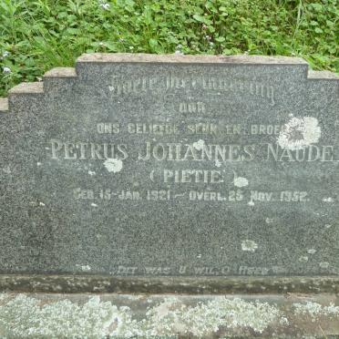 NAUDE Petrus Johannes 1921-1952