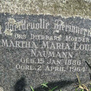NAUMANN Martha Maria Louisa 1886-1964