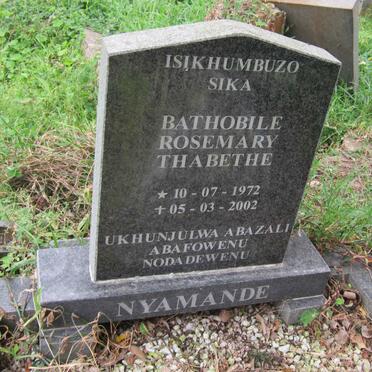 NYAMANDE Bathobile Rosemary Thabethe 1972-2002
