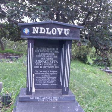NDLOVU Annacletta 1937-2013