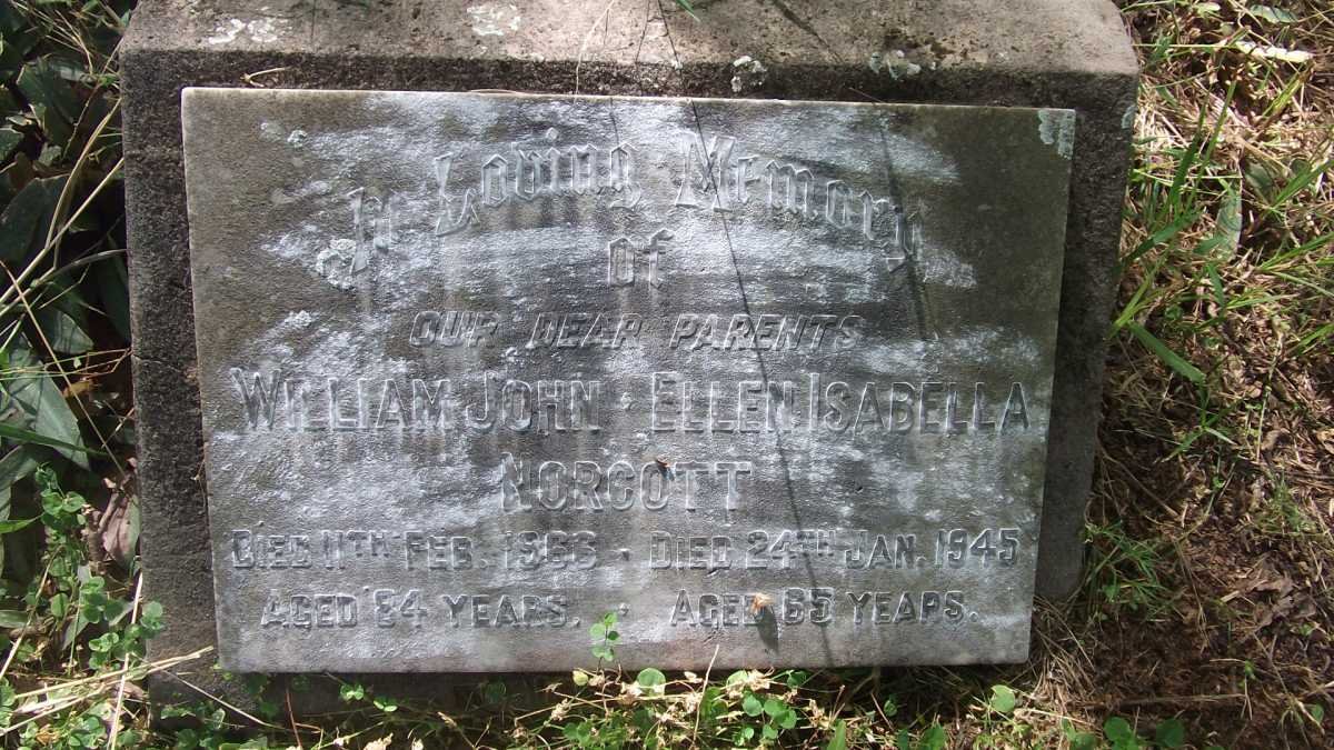 NORCOTT William John -1963 &amp; Ellen Isabella -1945