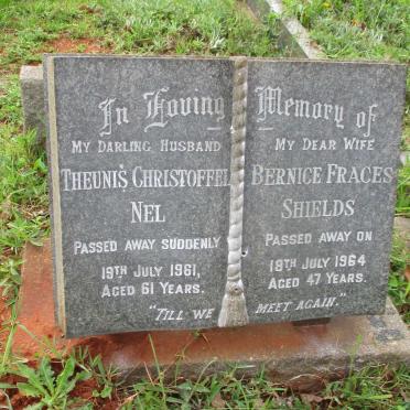 NEL Theunis Christoffel -1961 &amp; Bernice Fraces SHIELDS -1964