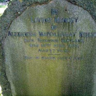 NEILSON Alexander Macgillivray -1939