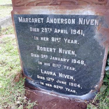 NIVEN Robert -1948 :: NIVEN Margaret Anderson -1941 :: NIVEN Laura -1964