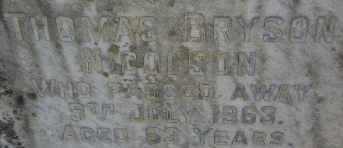 NICOLSON Thomas Bryson -1963