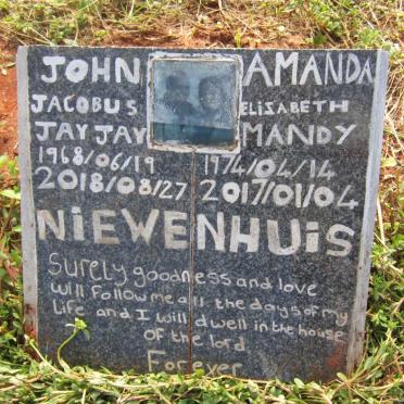 NIEWENHUIS John Jacobus 1968-2018 &amp; Amanda Elizabeth 1974-2017