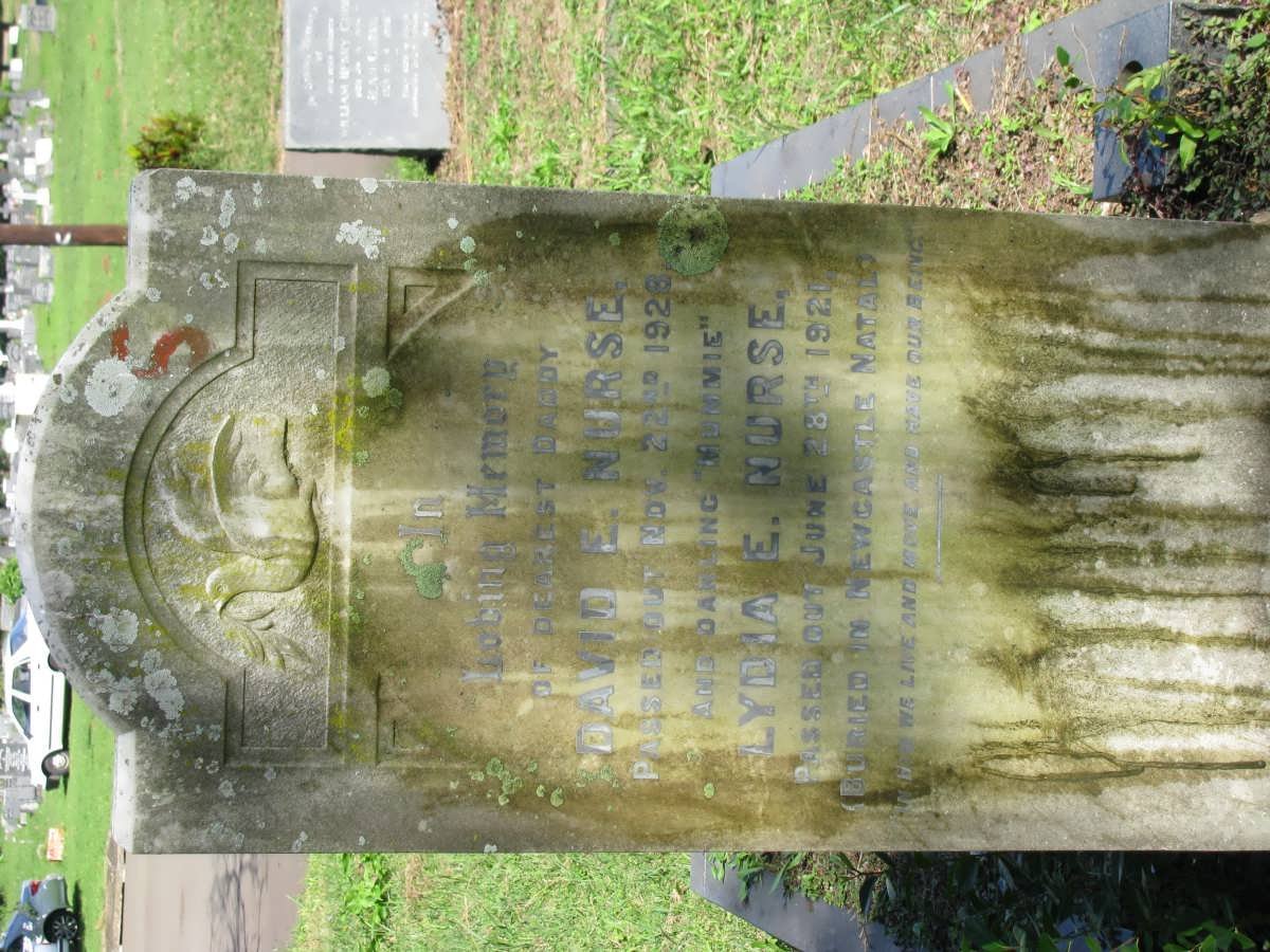 NURSE David E. -1928 &amp; Lydia E. -1921