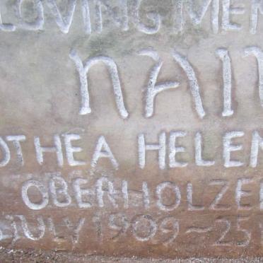 OBERHOLZER Dorothea Helen Mispah 1909-1994