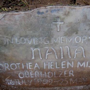 OBERHOLZER Dorothea Helen Mispah 1909-1994