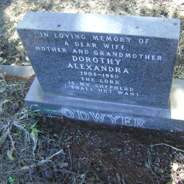 O'DWYER Dorothy Alexandra 1905-1980