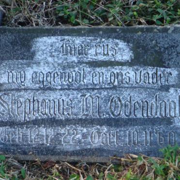 ODENDAAL Stephanus M. 1922-1960
