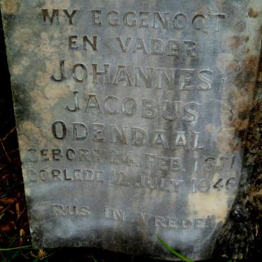 ODENDAAL Johannes Jacobus 1871-1946 