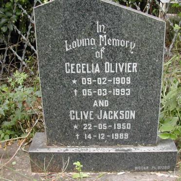 OLIVIER Cecelia 1909-1993 :: JACKSON Clive 1950-1989