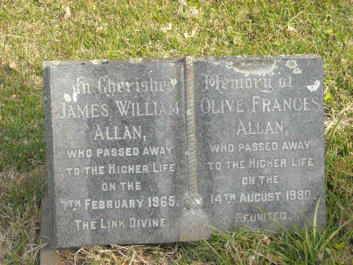 ALLAN James William -1965 &amp; Olive Frances -1980