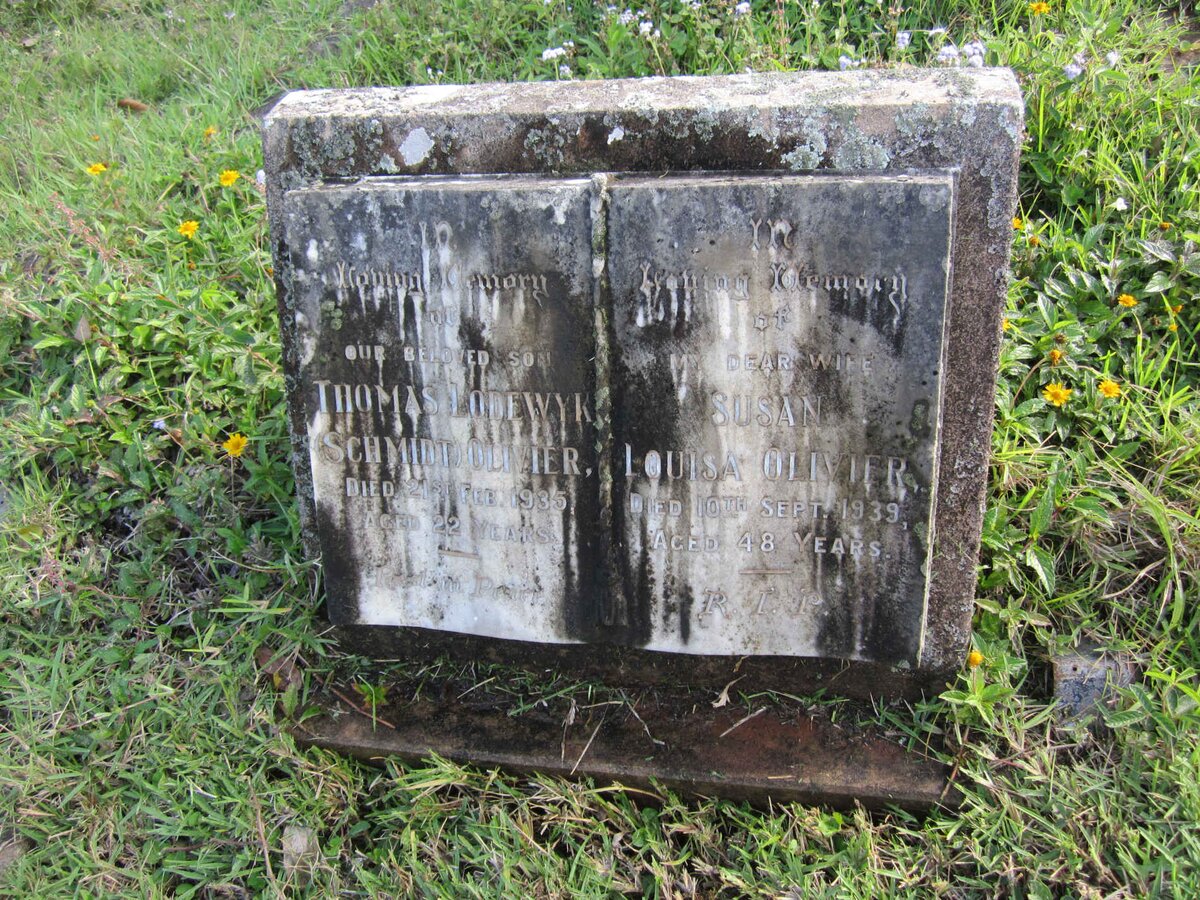 OLIVIER Susan Louisa -1939 :: OLIVIER Thomas Lodewyk Schmidt -1935