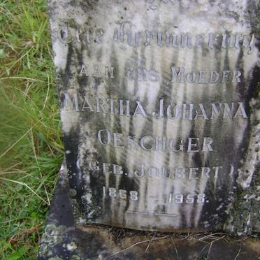 OESCHGER Martha Johanna nee JOUBERT 1868-1958