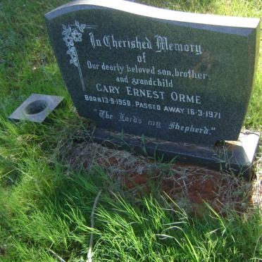 ORME Gary Ernest 1958-1971