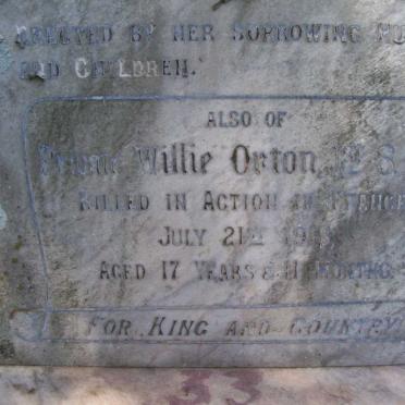 ORTON Charles Edward -19?? &amp; Henrietta -1912 :: ORTON Charles :: ORTON Willie -1918