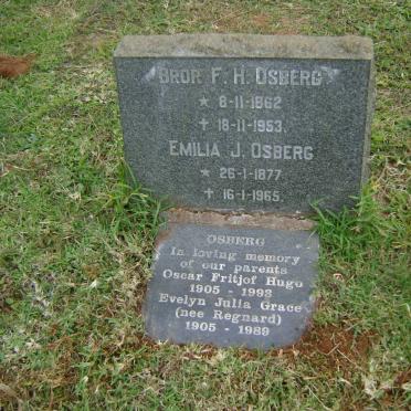 OSBERG Bror F.H. 1862-1953 &amp; Emelia J. 1877-1965 :: HUGO Oscar Fritjof 1905-1993 &amp; Evelyn Julia Grace REGNARD 1905-1989