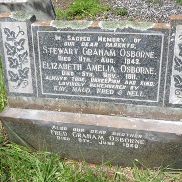 OSBORNE Stewart Graham -1943 &amp; Elizabeth Amelia -1911 :: OSBORNE Fred Graham -1960