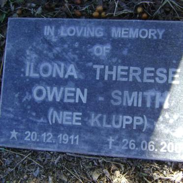 OWEN-SMITH Ilona Therese nee KLUPP 1911-2001