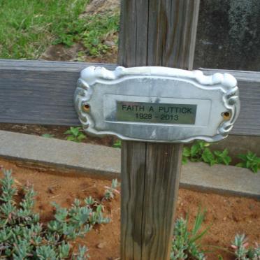 PUTTICK Faith A. 1928-2013
