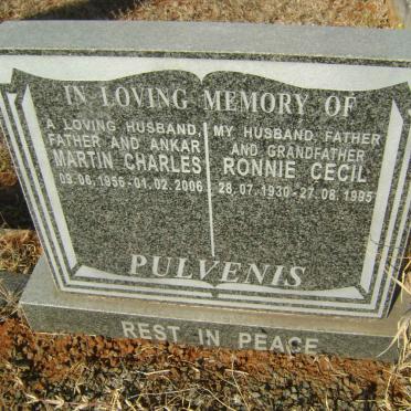 PULVENIS Ronnie Cecil 1930-1995 :: PULVENIS Martin Charles 1956-2006