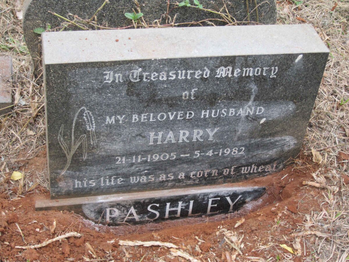 PASHLEY Harry 1905-1982