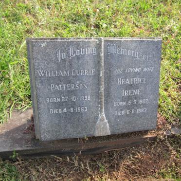 PATTERSON William Currie 1898-1963 &amp; Beatrice Irene 1902-1987