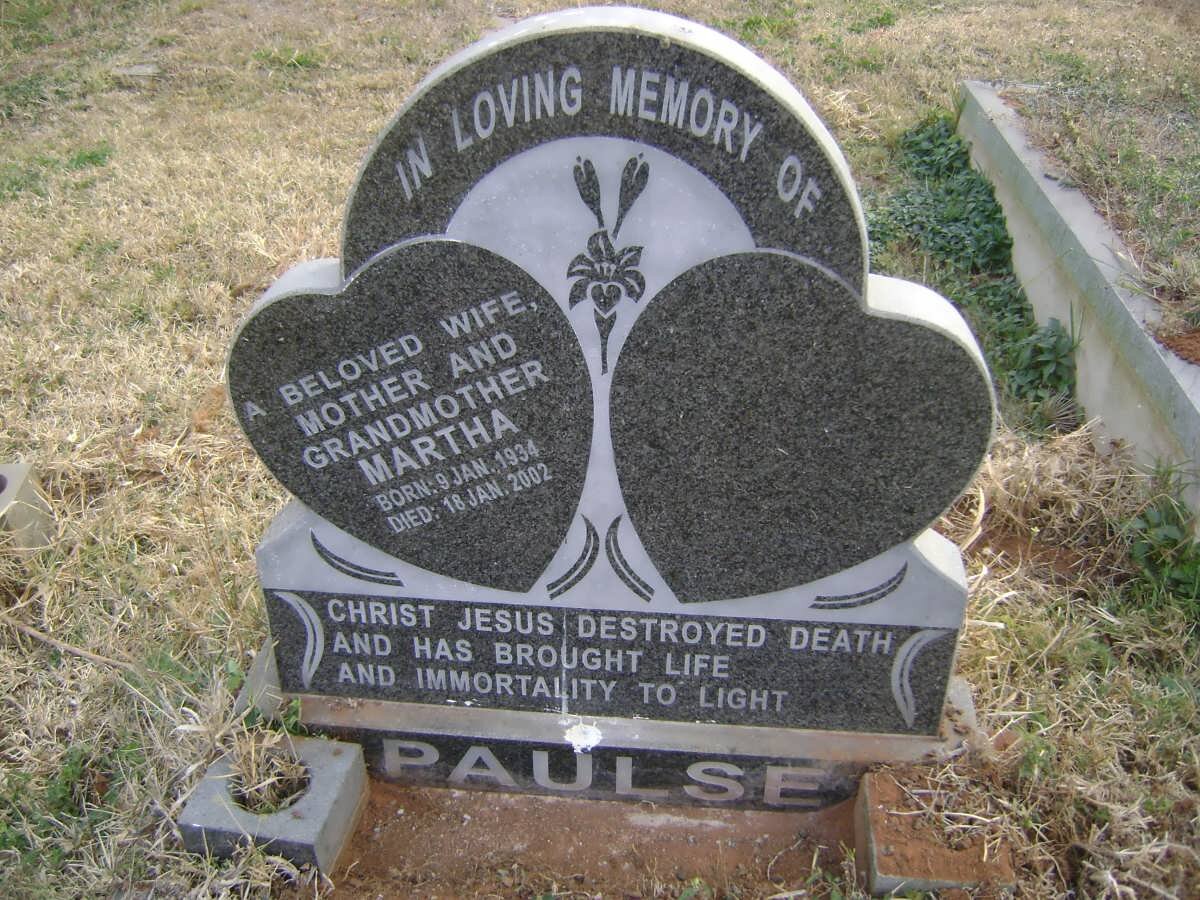 PAULSE Martha 1934-2002