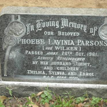 PARSONS Phoebe Lavinia nee WILKEN -1961