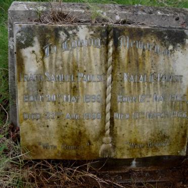 PAULSE Frank Samuel 1895-1956 &amp; Natalie 1905-1966