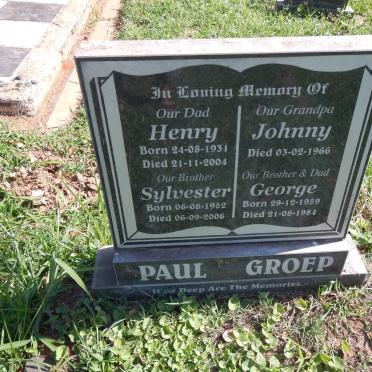 PAUL Henry 1931-2004 ::  PAUL Sylvester 1952-2006 :: GROEP Johnny -1966 :: 