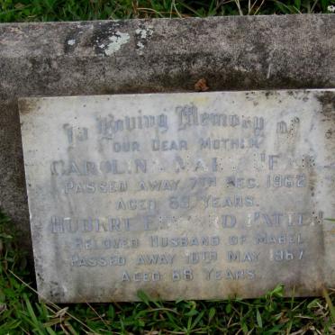 PATTEN Hubert Edward -1967 :: HEAD Carolina Mary -1962