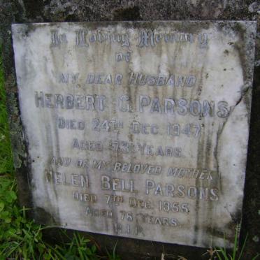 PARSONS Herbert G. -1947 &amp; Helen Bell -1955