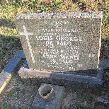 PALO Louis George, de 1925-1972 &amp; Anne Marie 1925-1988