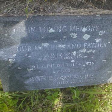 PARKER Alan -1939 &amp; Annie 1897-1956