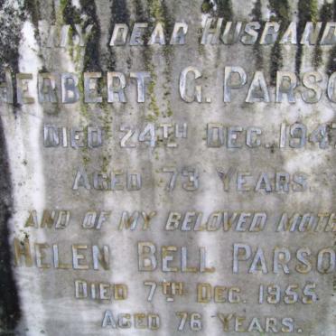 PARSONS Herbert G. -1947 &amp; Helen Bell -1955