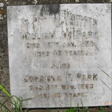 PARK William M. -1922 &amp; Johanna F. -1960