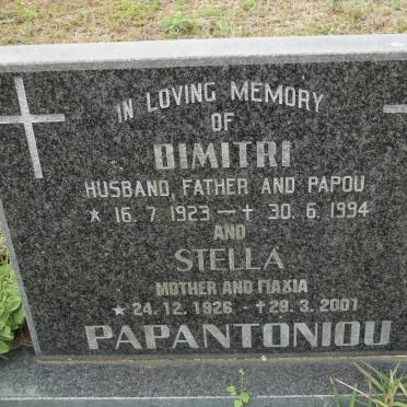 PAPANTONIOU Dimitri 1923-1994 &amp; Stella 1926-2001