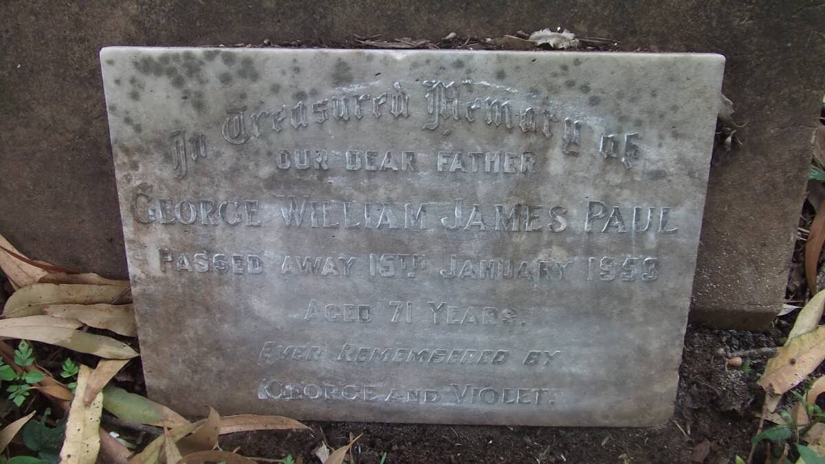 PAUL George William James -1953