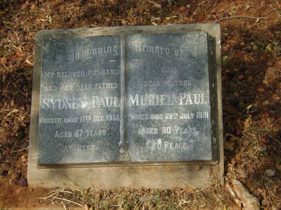 PAUL Sydney -1955 &amp; Muriel -1991