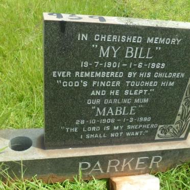 PARKER Bill 1901-1969 &amp; Mable 1906-1980