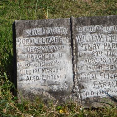 PARKER William Thomas Henry -1974 &amp; Coral Elizabeth -1975 :: PARKER Coral Elizabeth -1965